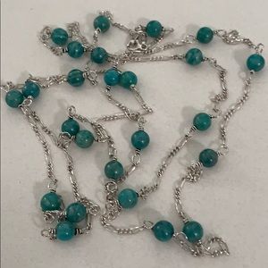 Russian Amazonite Silver chain